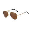 KINGSEVEN aviator sunglasses brown lens gold frame – The Crew