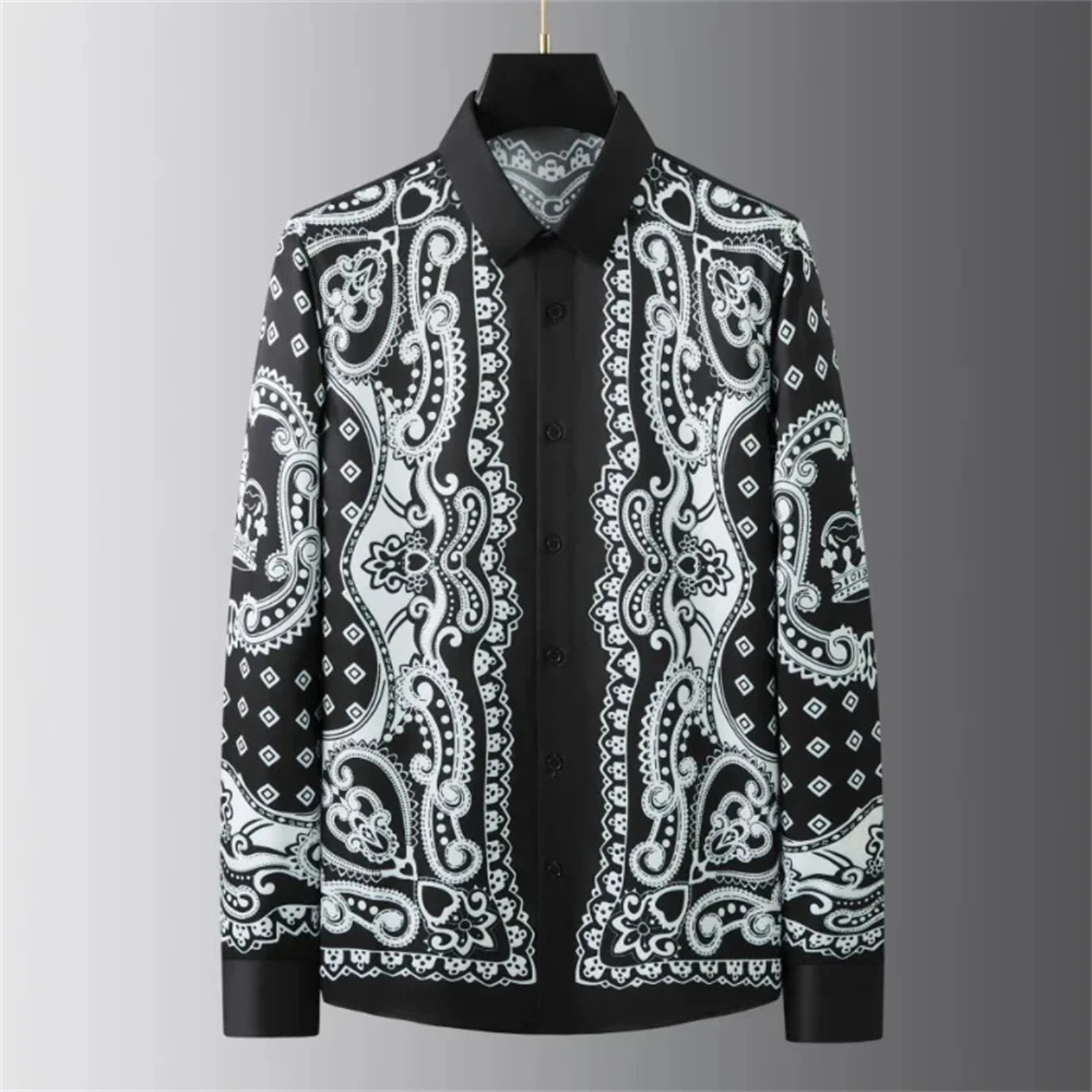 Men's Retro Printed Shirt