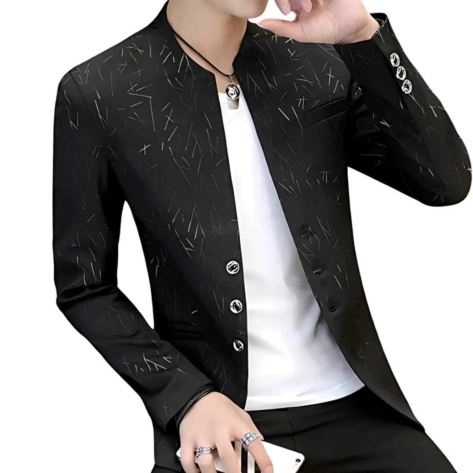 Korean Style Printed Blazer