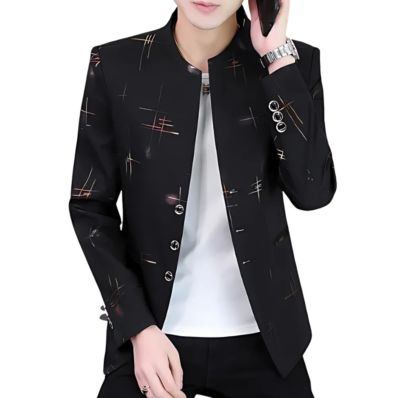 Korean Style Printed Blazer
