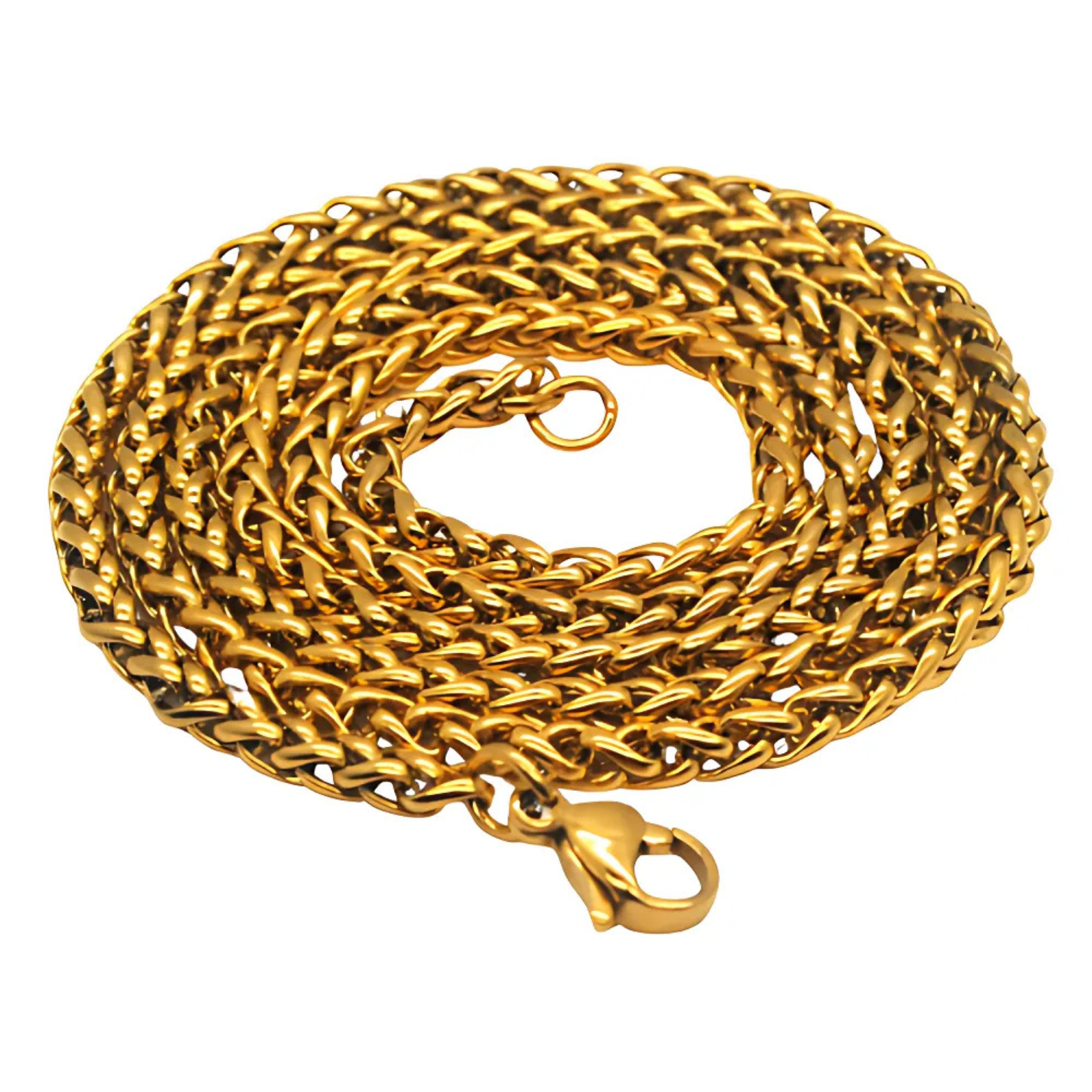 Elegant twisted chain necklace