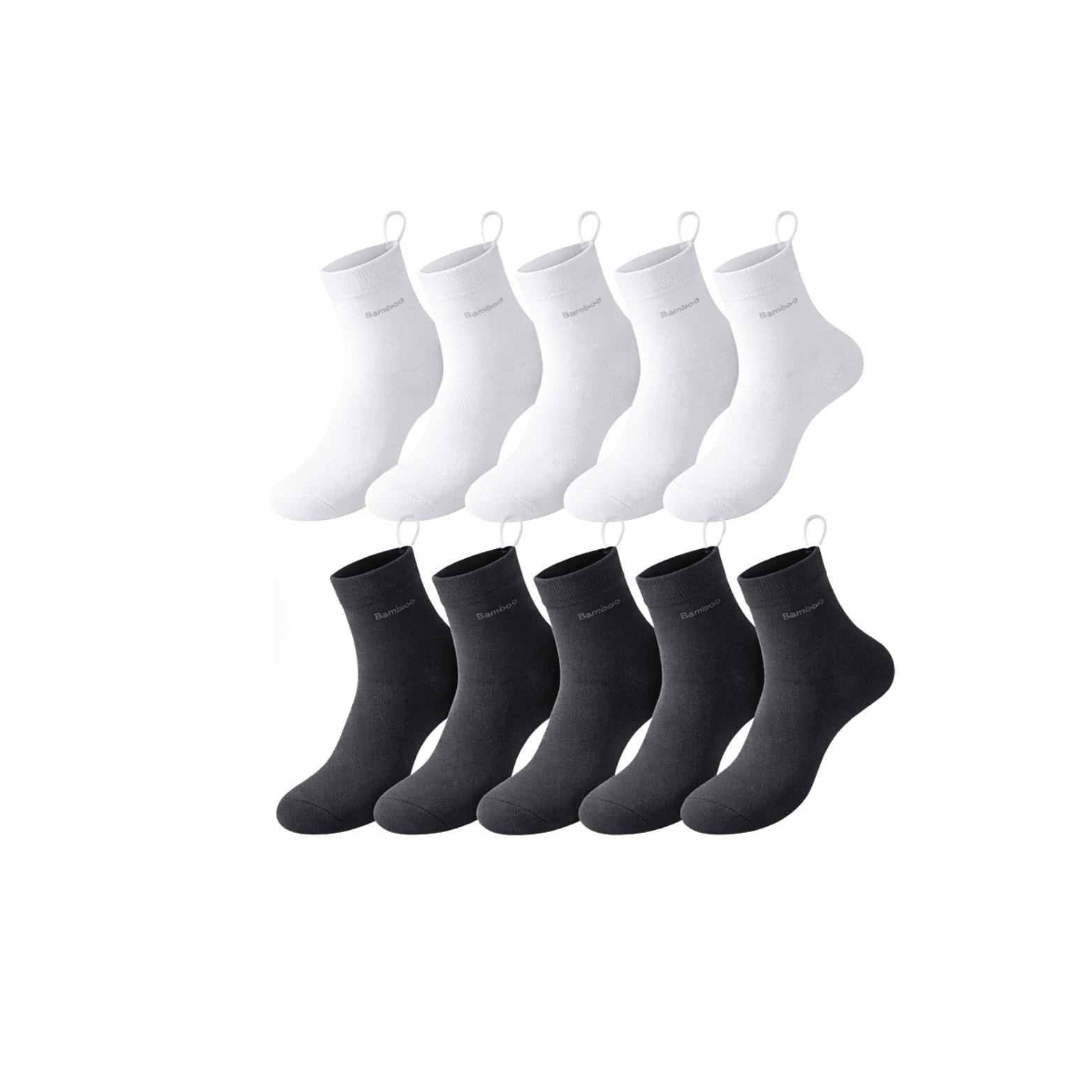 Men’s Bamboo Fiber Socks 10 - Pack – Breathable Comfort | The Crew - The Crew