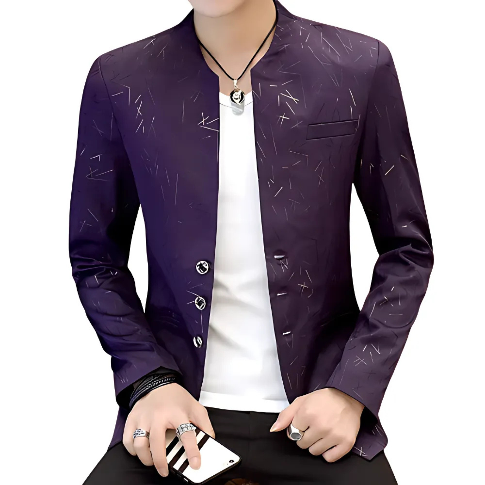 Korean Style Printed Blazer