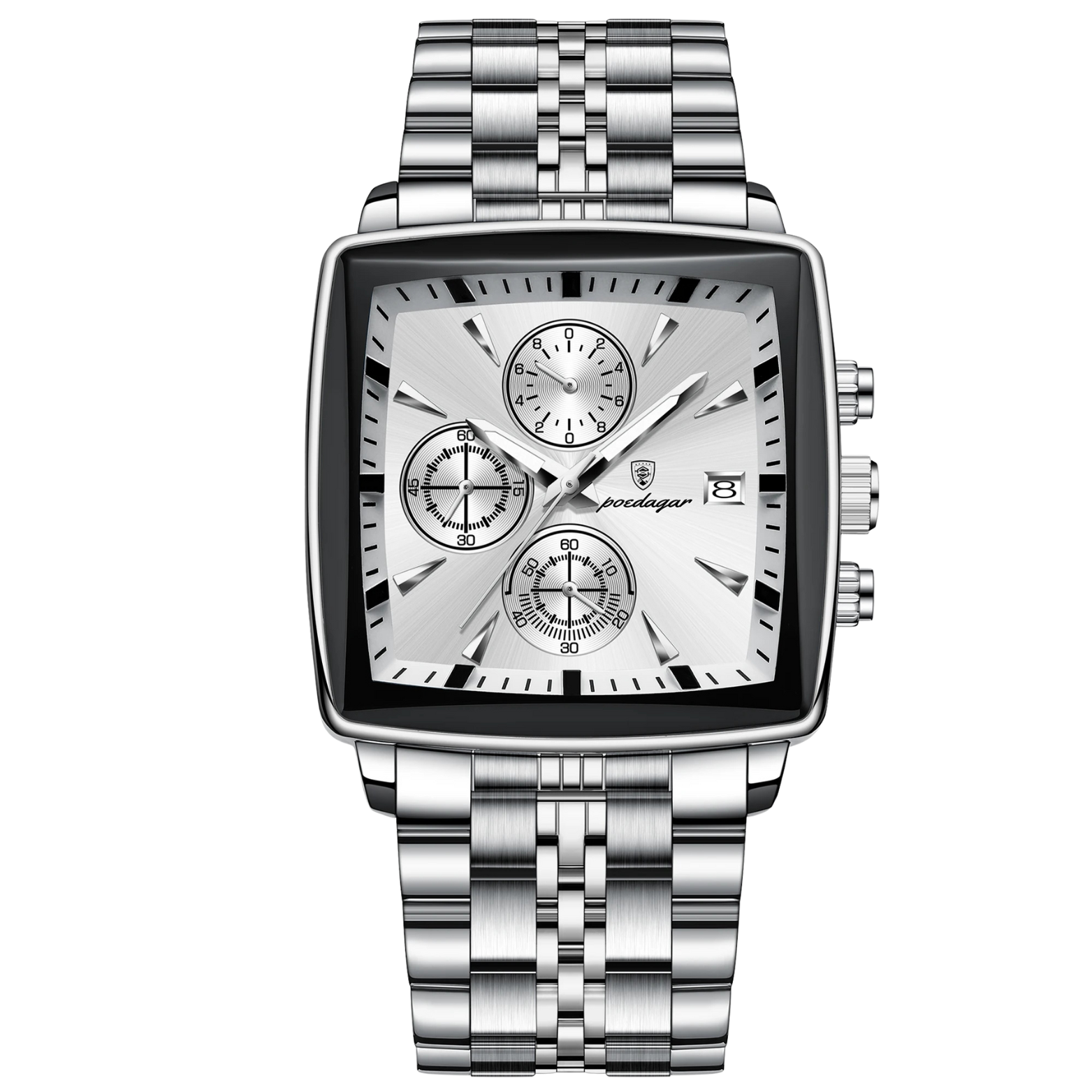 Square chronograph watch