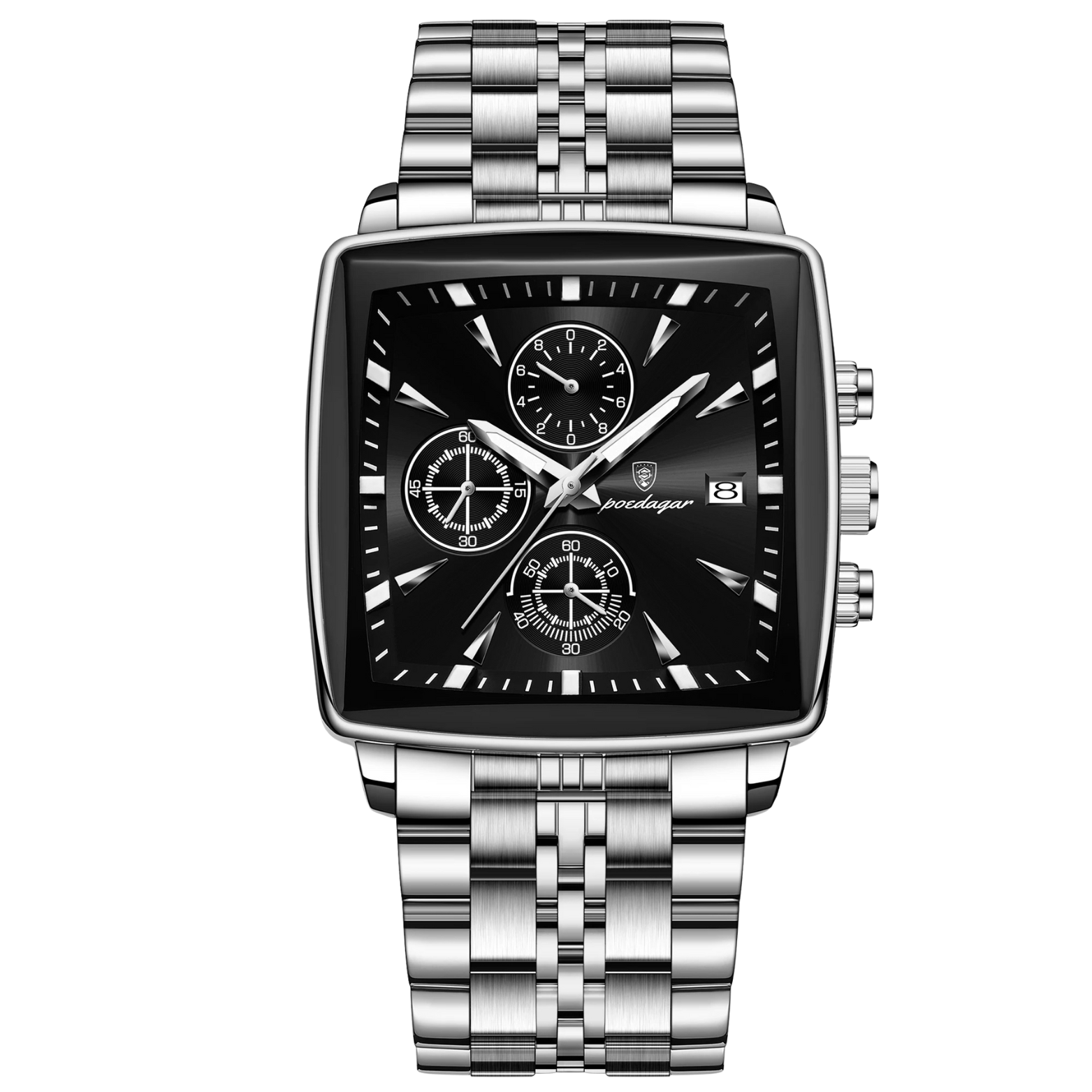 Square chronograph watch
