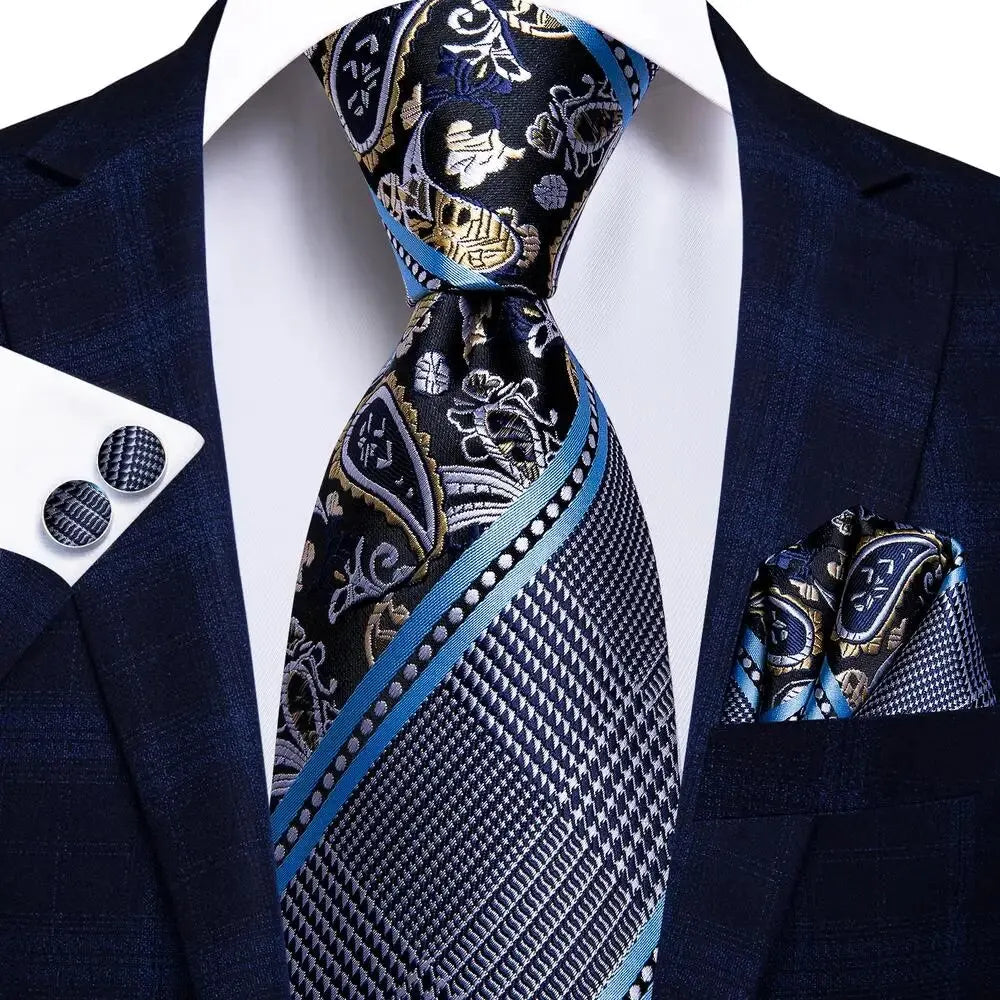 Tie Handkerchief Cufflinks Set
