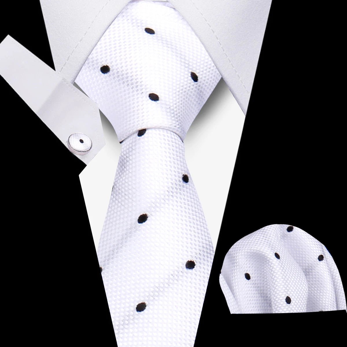 Men’s 3 - Piece Plaid Tie Set with Cufflinks & Hanky - The Crew