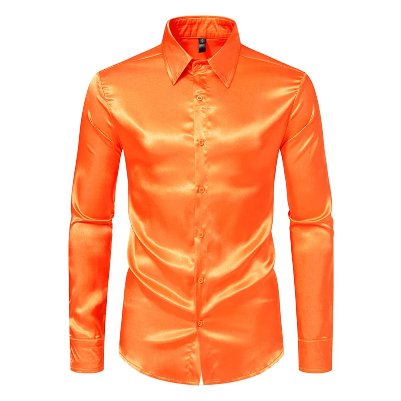Elegant Satin Shirt for Men
