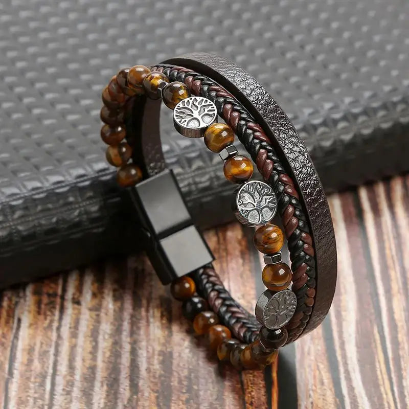Classic woven leather bracelet