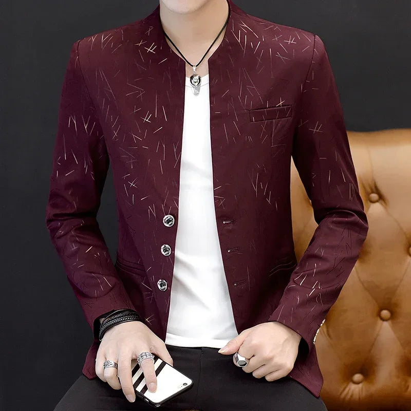 Korean Style Printed Blazer