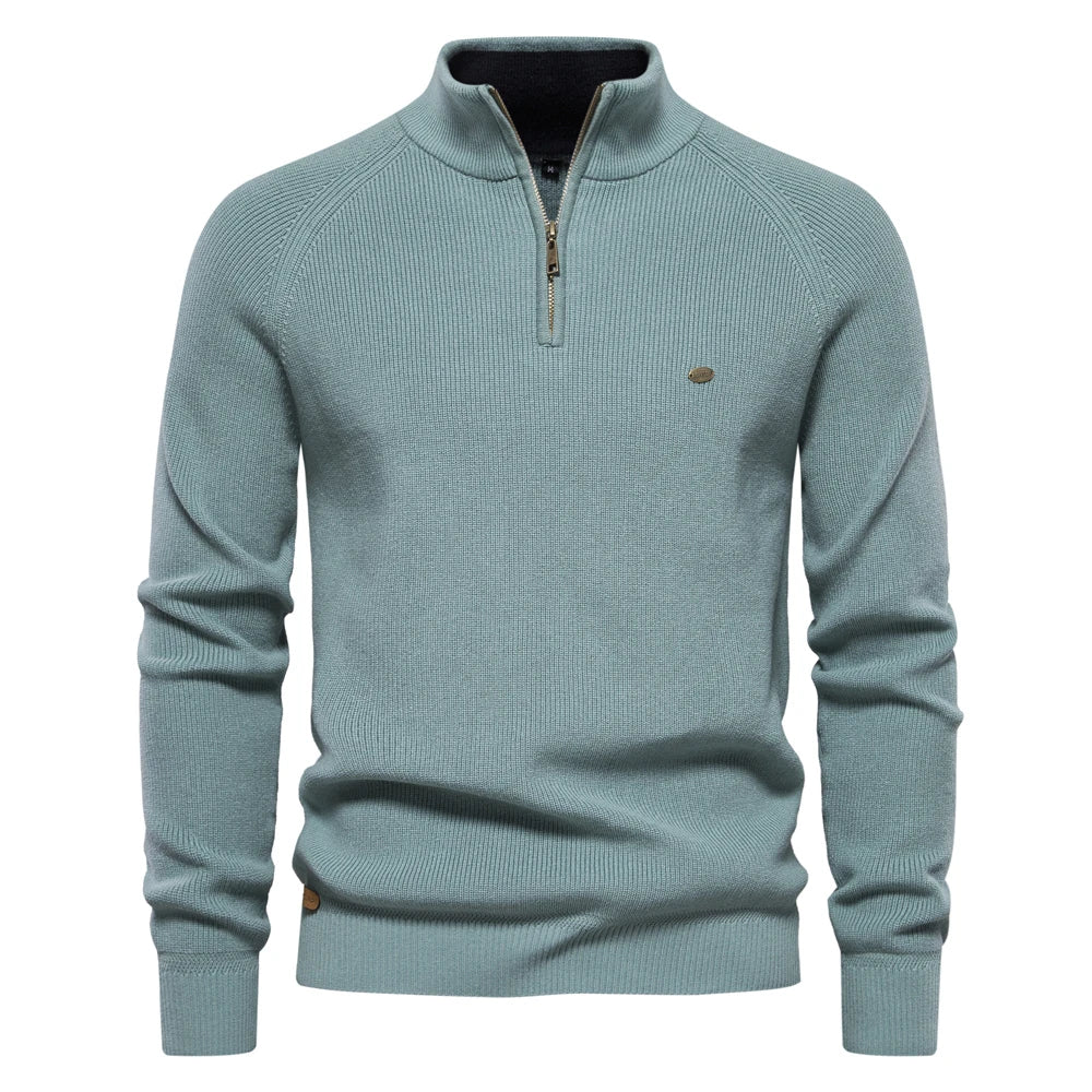 Cotton Cardigan with Zipper