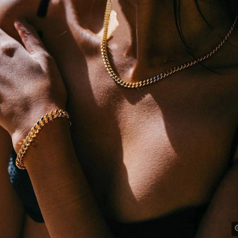 Unisex Steel Cuban Chain