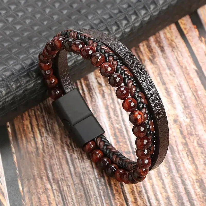 Classic woven leather bracelet