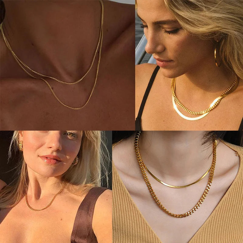 Unisex Steel Cuban Chain