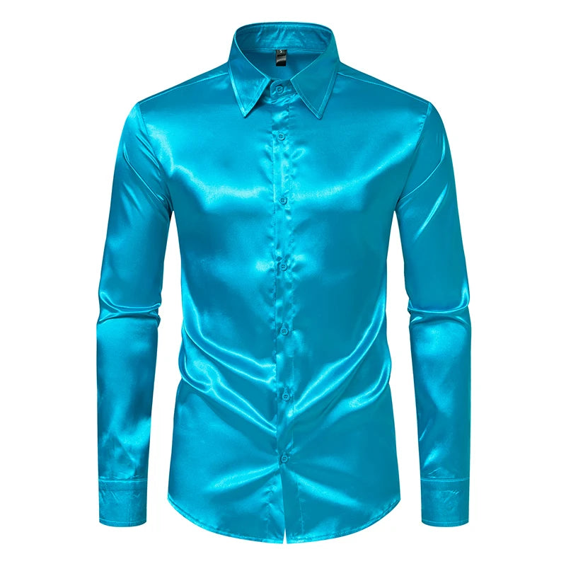 Elegant Satin Shirt for Men
