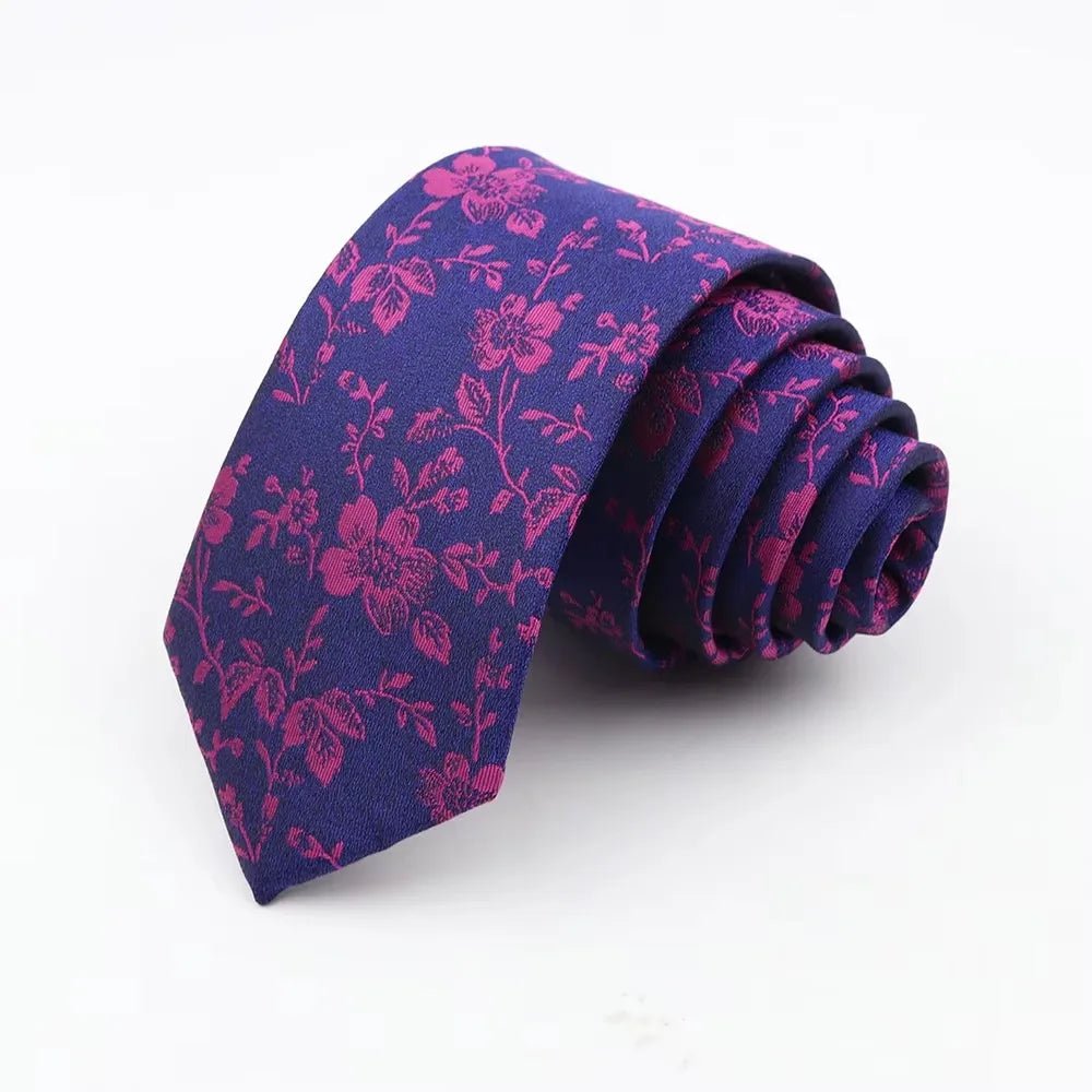 Men’s 6cm Floral Slim Tie - The Crew