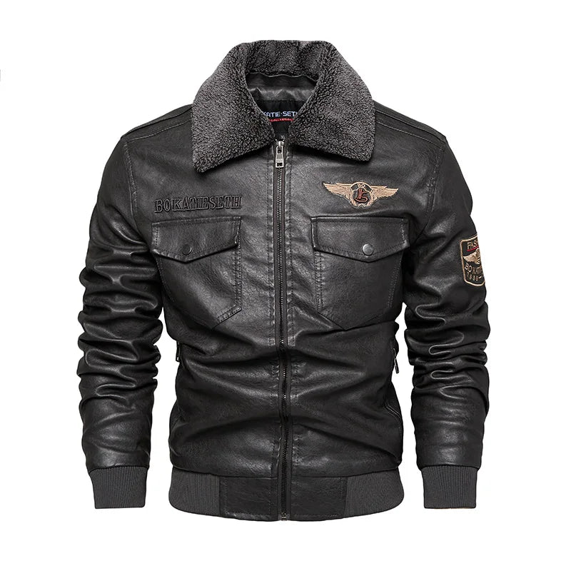 Faux Leather Biker Jacket
