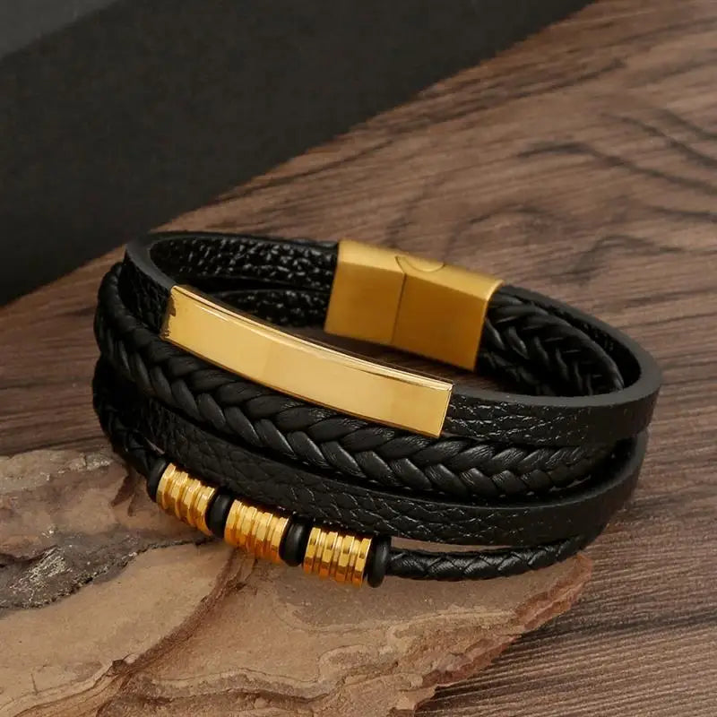 Classic woven leather bracelet