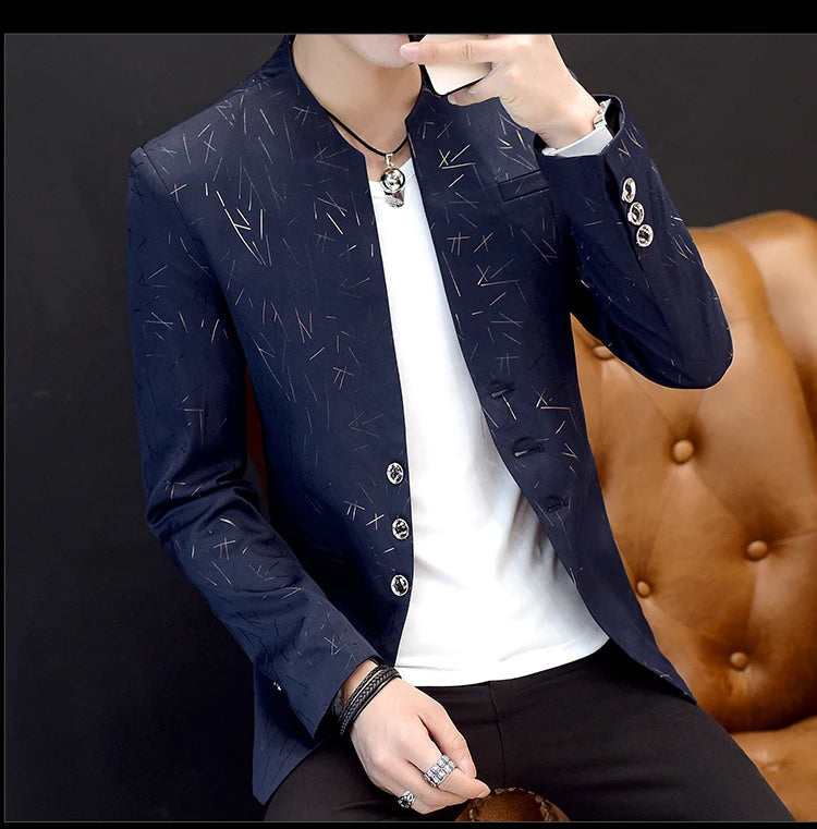 Korean Style Printed Blazer