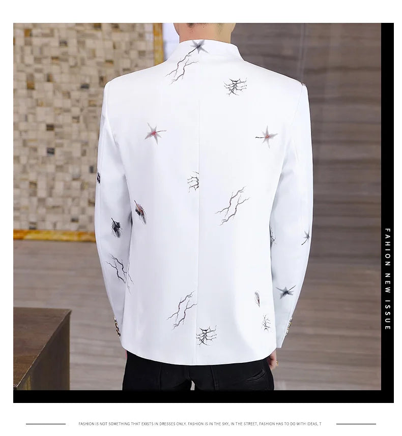 Korean Style Printed Blazer