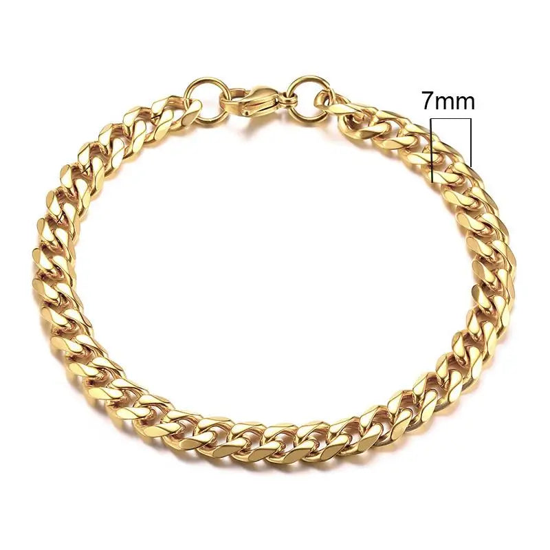 Stainless Steel Cuban Bracelet