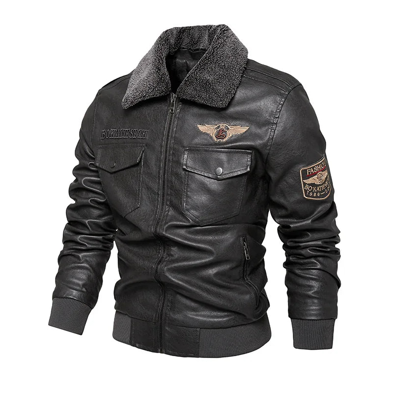 Faux Leather Biker Jacket