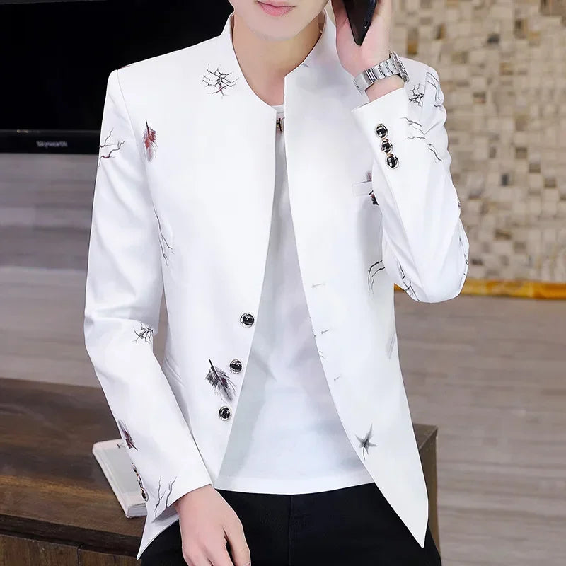 Korean Style Printed Blazer