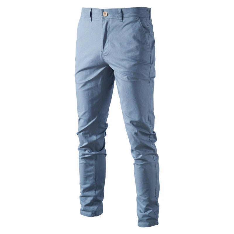 Elegant Cotton Casual Pants