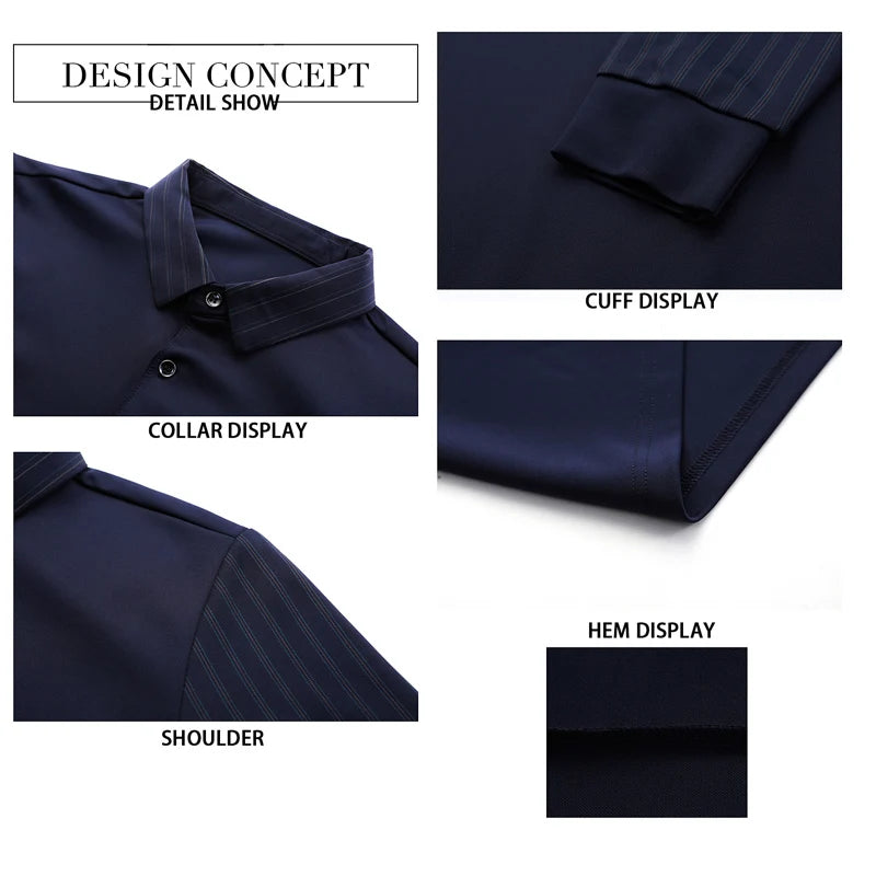 Slim Casual Striped Collar Tee