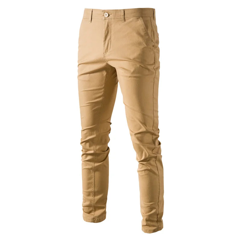 Elegant Cotton Casual Pants
