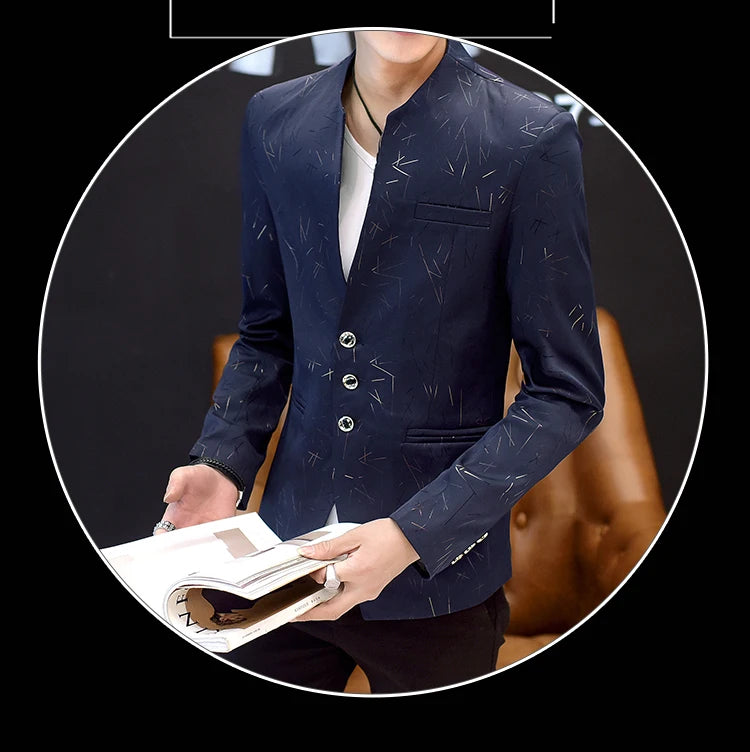 Korean Style Printed Blazer