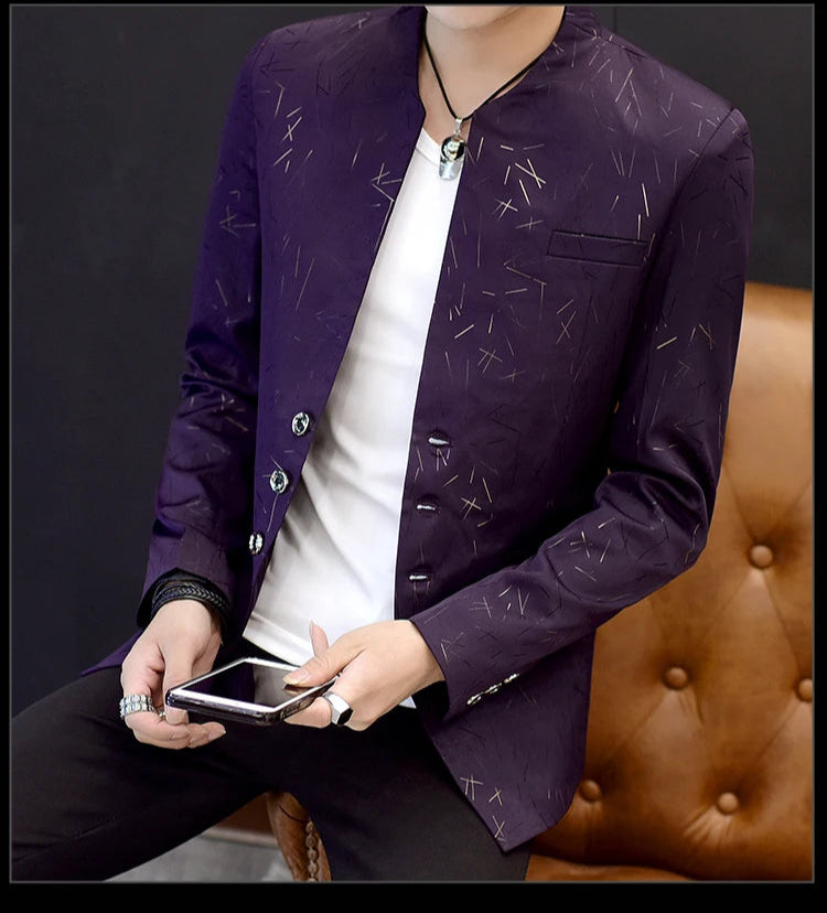 Korean Style Printed Blazer
