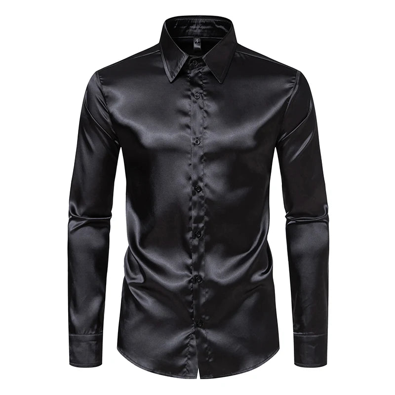 Elegant Satin Shirt for Men