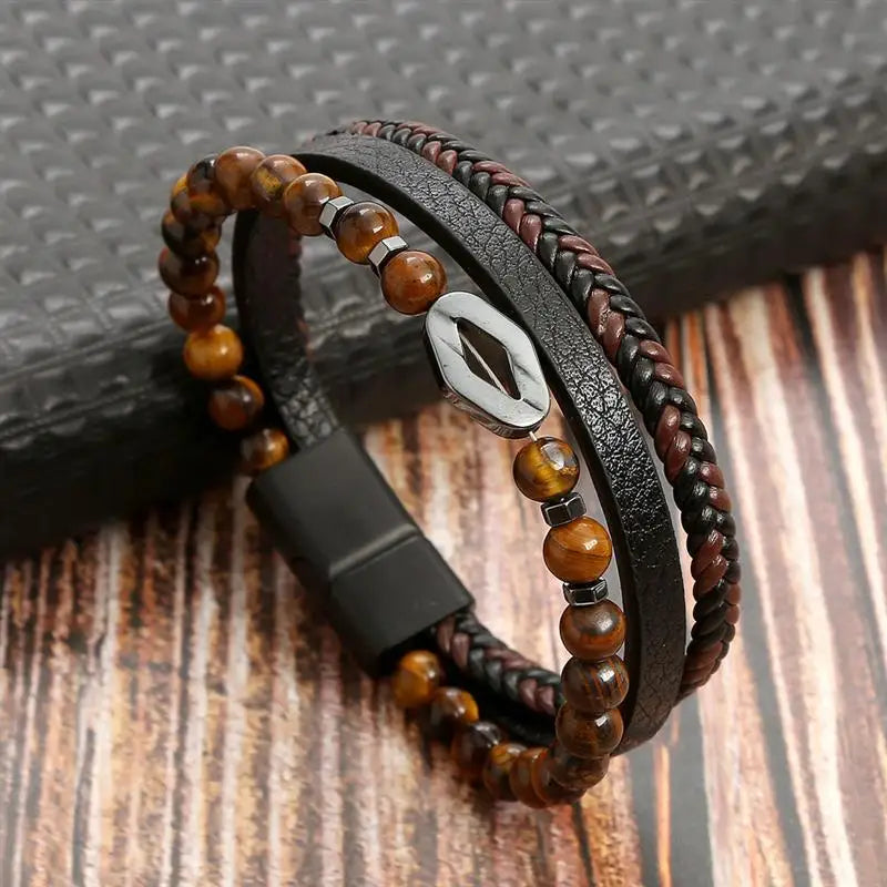 Classic woven leather bracelet