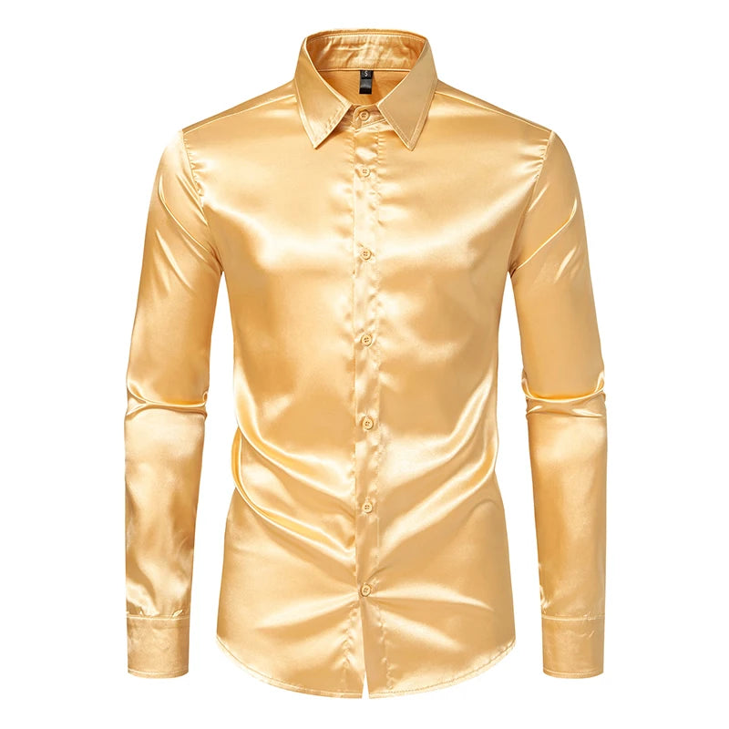 Elegant Satin Shirt for Men