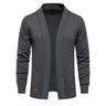 Men’s Gray Cotton Winter Cardigan Front View – The Crew