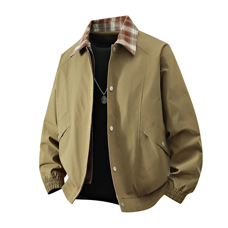 Retro Plaid Layered Jacket