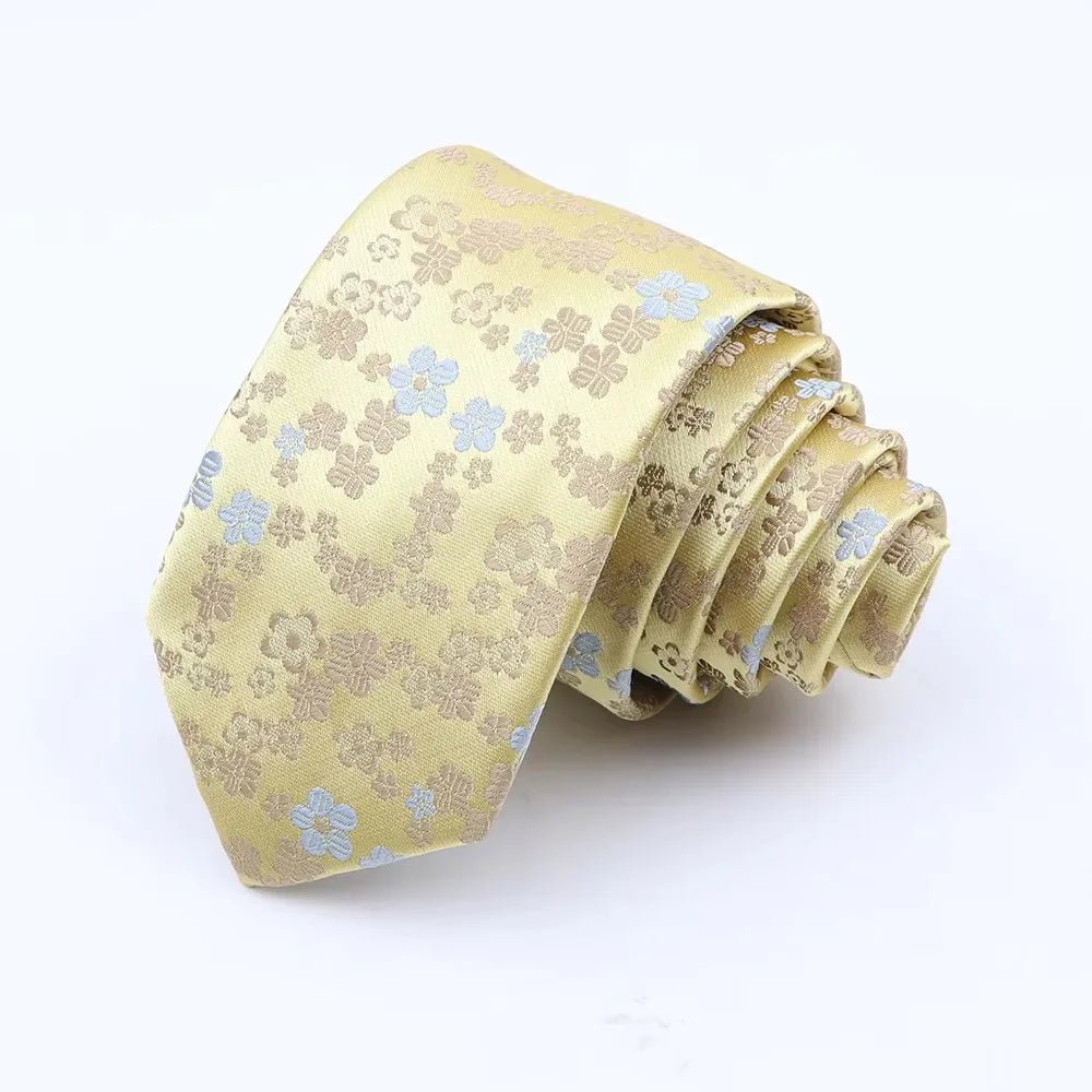 Men’s 6cm Floral Slim Tie - The Crew