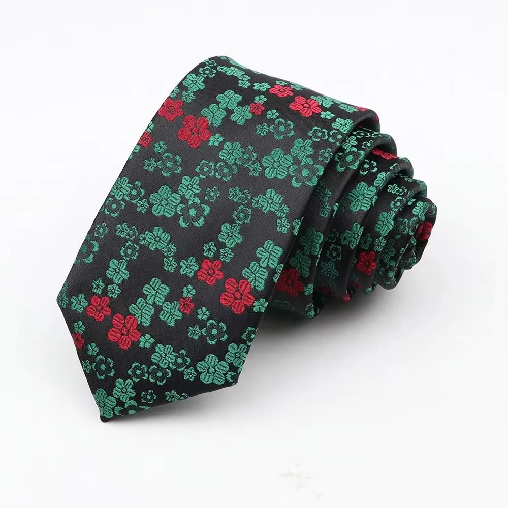 Men’s 6cm Floral Slim Tie - The Crew