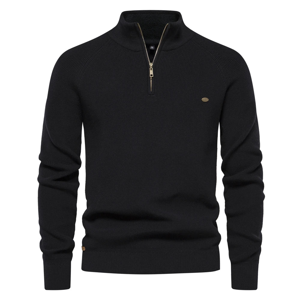 Cotton Cardigan with Zipper
