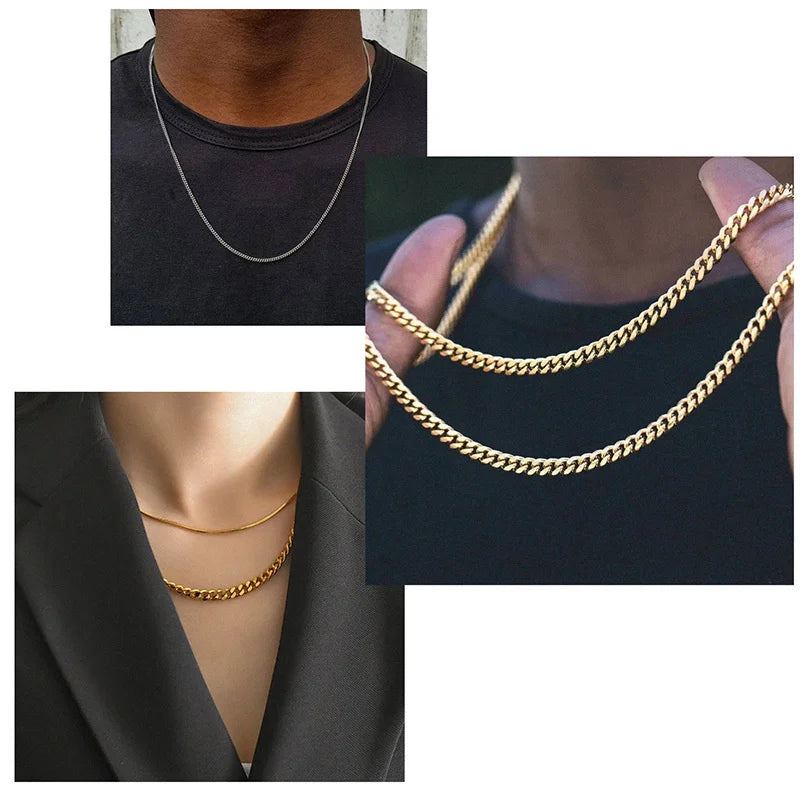 Unisex Steel Cuban Chain