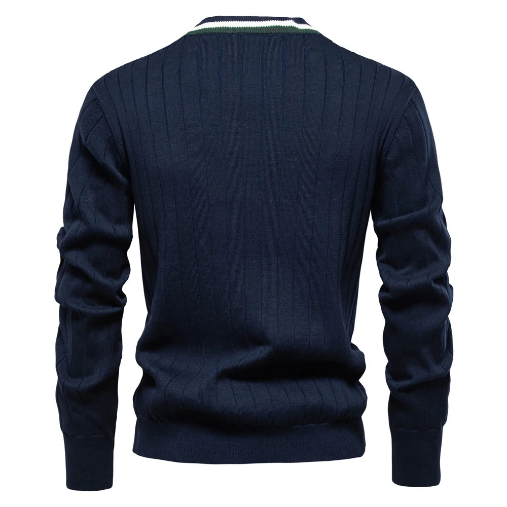 Winter Cotton V-Neck Cardigan