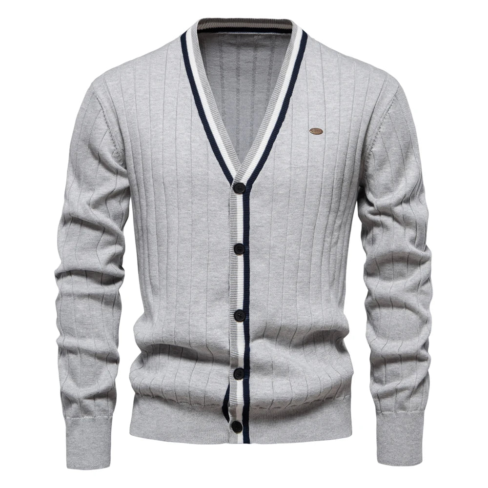 Winter Cotton V-Neck Cardigan