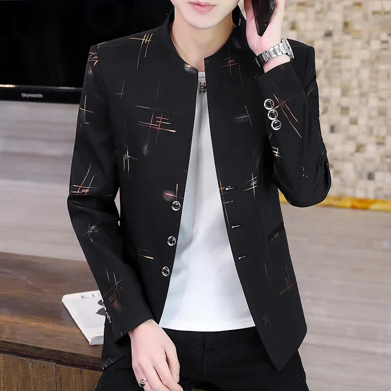 Korean Style Printed Blazer