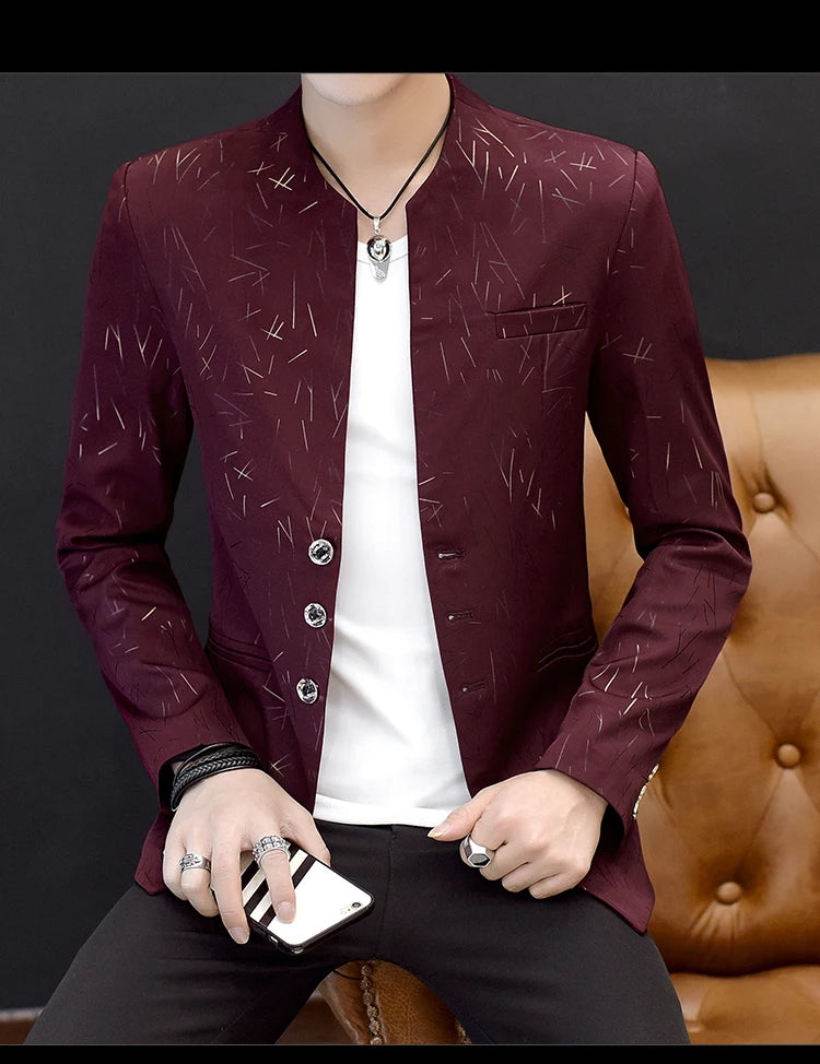 Korean Style Printed Blazer