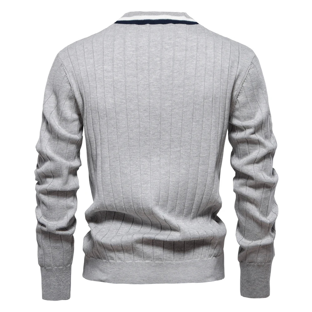 Winter Cotton V-Neck Cardigan