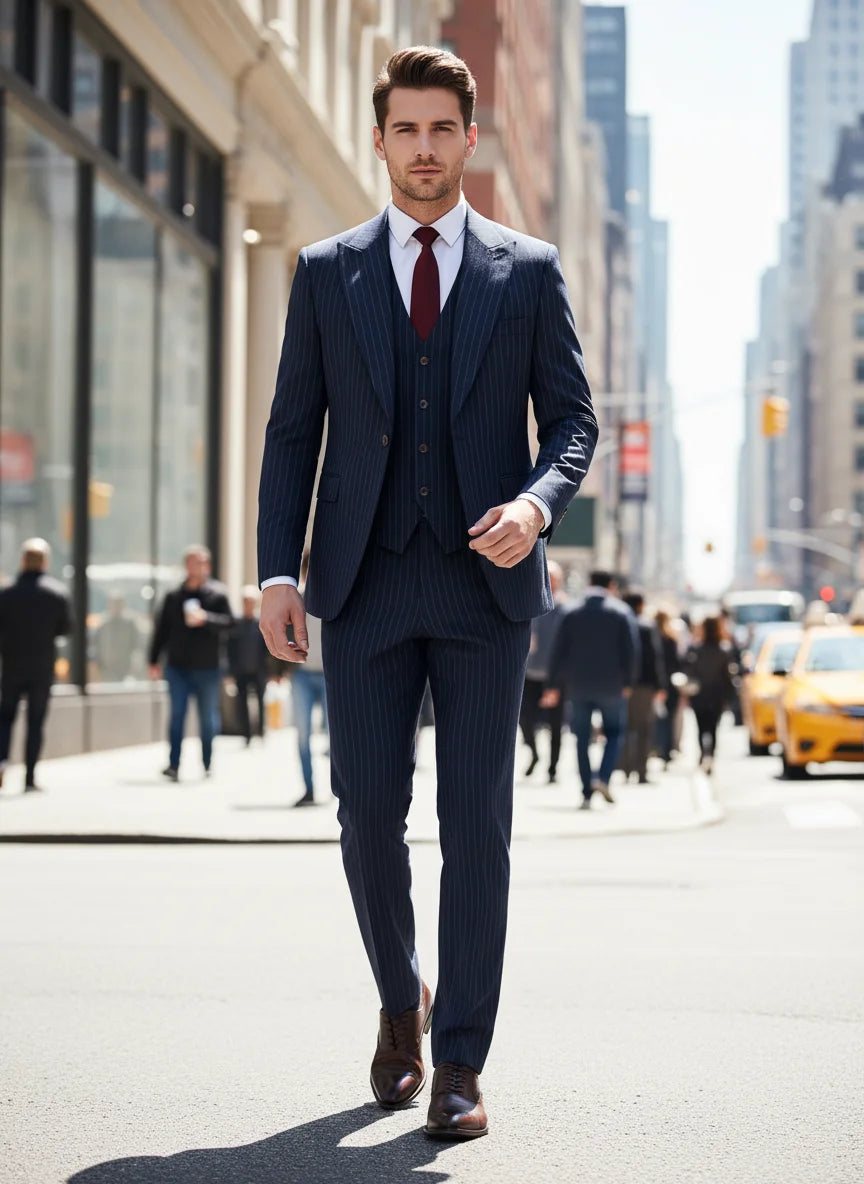 Men’s Classic Striped Suit
