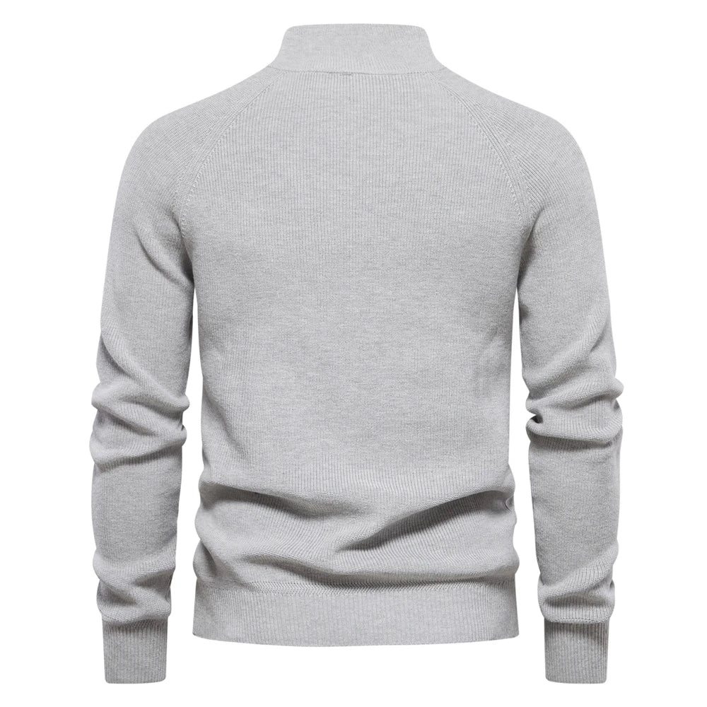 Cotton Cardigan with Zipper