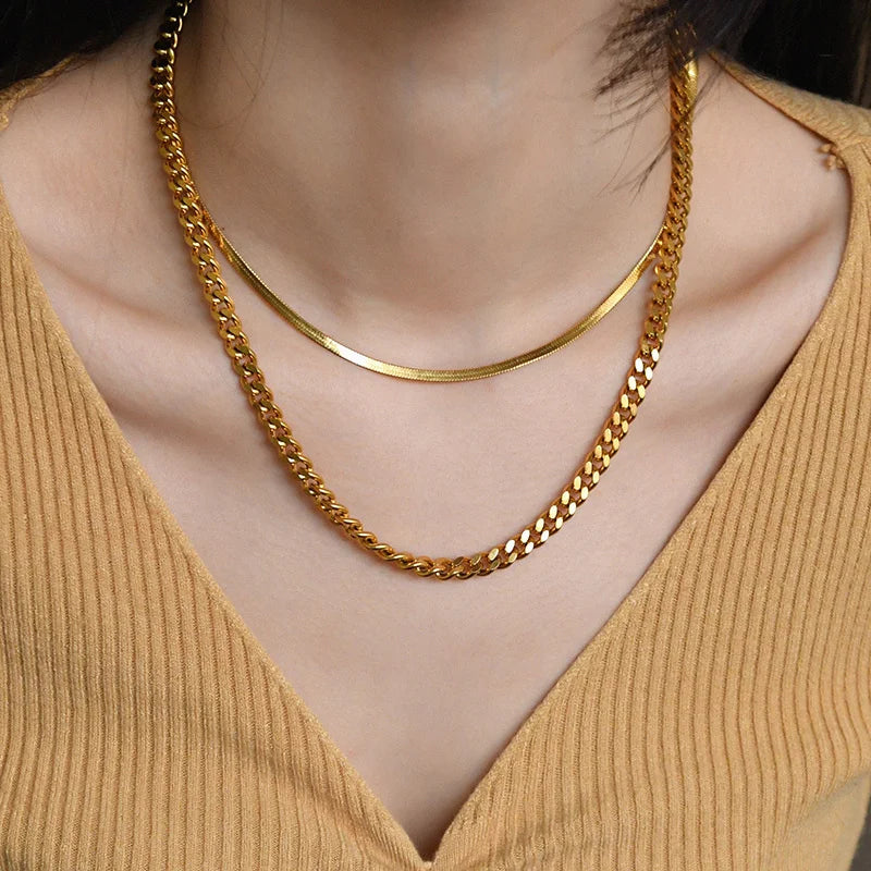 Unisex Steel Cuban Chain