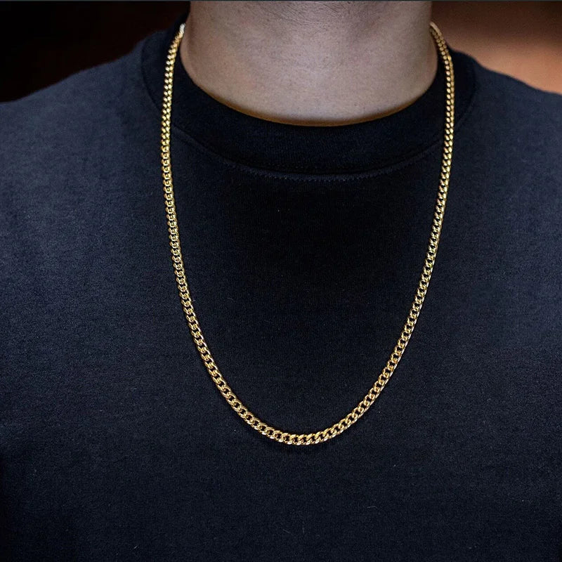 Unisex Steel Cuban Chain